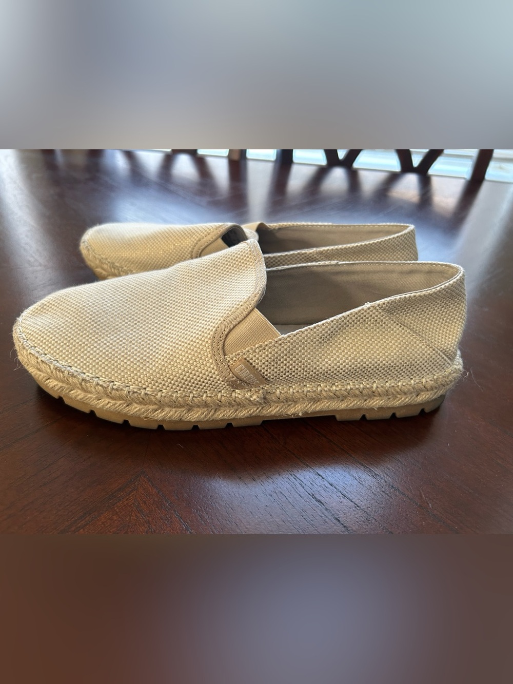 Circus by Sam Edelman Natural Woven Slip-On Espadrilles size 8